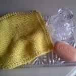 Lemon Wash Or Dish Cloth - 100% Cotton - Hand -..