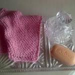 Pink Cotton Wash/dish Cloth - Exfoliating Cloth -..